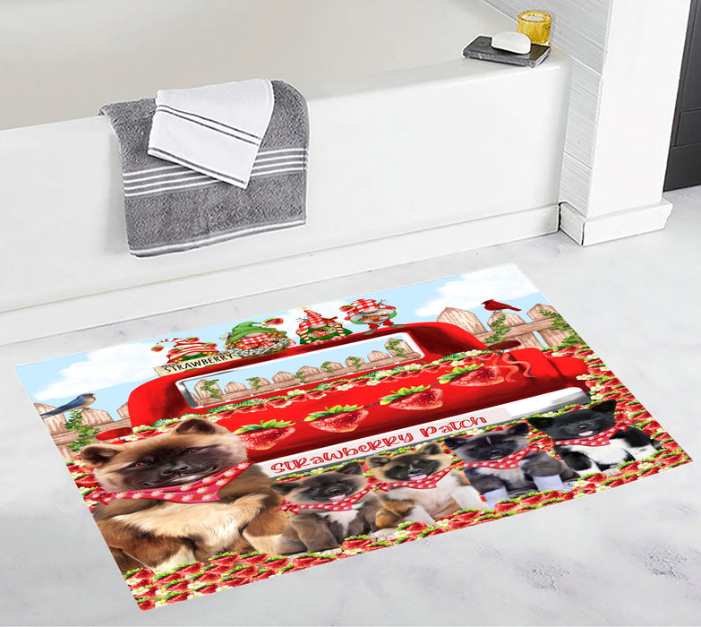 American Akita Bath Mat: Non-Slip Bathroom Rug Mats, Custom, Explore a Variety of Designs, Personalized, Gift for Pet and Dog Lovers