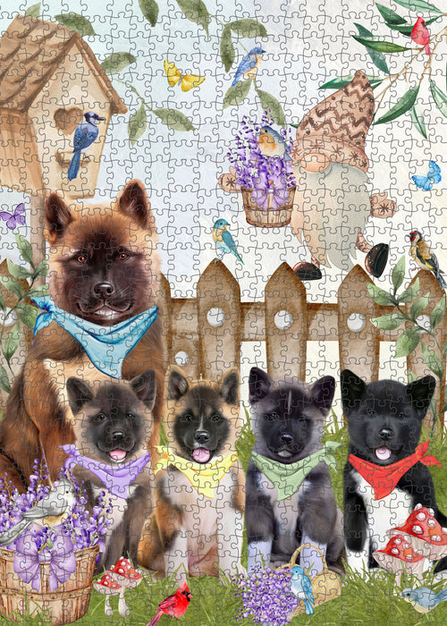 American Akita Jigsaw Puzzle: Explore a Variety of Designs, Interlocking Halloween Puzzles for Adult, Custom, Personalized, Pet Gift for Dog Lovers
