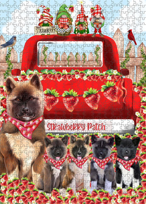 American Akita Jigsaw Puzzle, Interlocking Puzzles Games for Adult, Explore a Variety of Designs, Personalized, Custom,  Gift for Pet and Dog Lovers