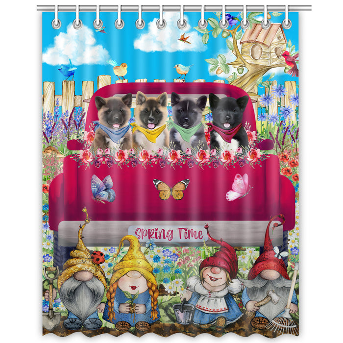 American Akita Shower Curtain, Personalized Bathtub Curtains for Bathroom Decor with Hooks, Explore a Variety of Designs, Custom, Pet Gift for Dog Lovers
