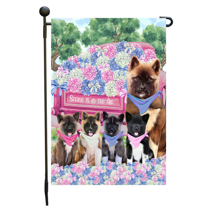 American Akita Dogs Garden Flag: Explore a Variety of Personalized Designs, Double-Sided, Weather Resistant, Custom, Outdoor Garden Yard Decor for Dog and Pet Lovers