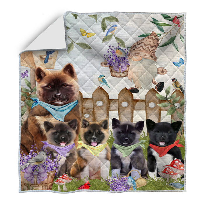 American Akita Quilt: Explore a Variety of Custom Designs, Personalized, Bedding Coverlet Quilted, Gift for Dog and Pet Lovers