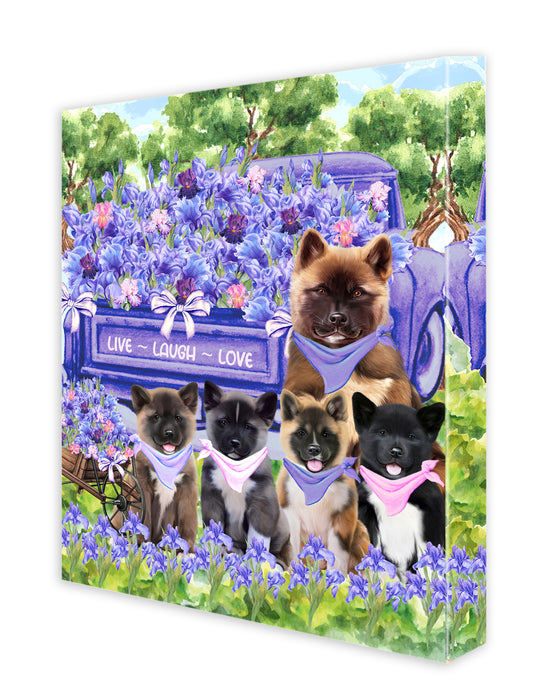 American Akita Dogs Canvas: Explore a Variety of Personalized Designs, Custom, Digital Art Wall Painting, Ready to Hang Room Decor, Gift for Pet Lovers