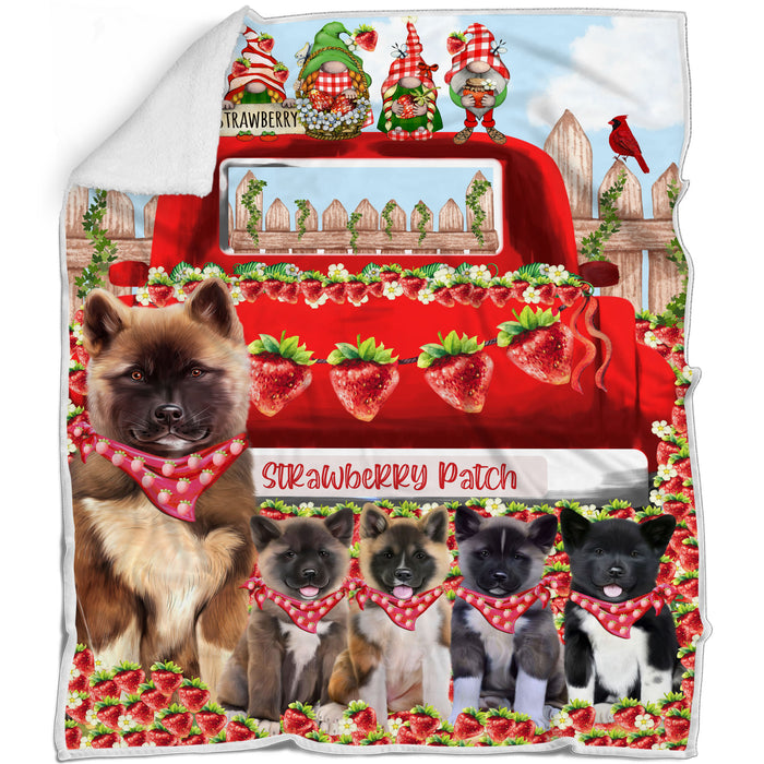 American Akita Blanket: Explore a Variety of Personalized Designs, Bed Cozy Sherpa, Fleece and Woven, Custom Dog Gift for Pet Lovers