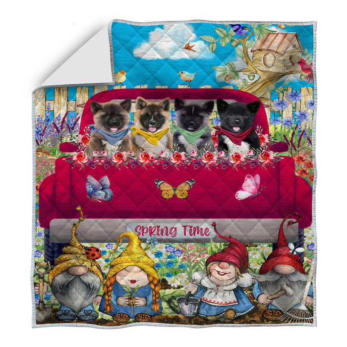 American Akita Quilt: Explore a Variety of Bedding Designs, Custom, Personalized, Bedspread Coverlet Quilted, Gift for Dog and Pet Lovers