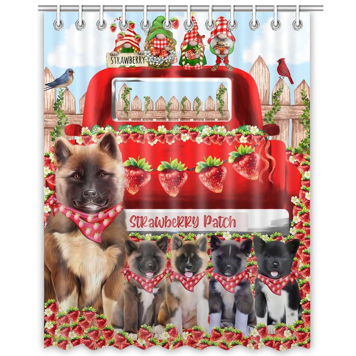 American Akita Shower Curtain: Explore a Variety of Designs, Halloween Bathtub Curtains for Bathroom with Hooks, Personalized, Custom, Gift for Pet and Dog Lovers