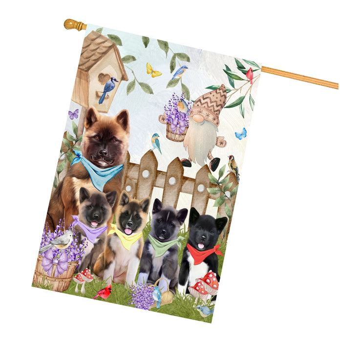 American Akita Dogs House Flag: Explore a Variety of Designs, Custom, Personalized, Weather Resistant, Double-Sided, Home Outside Yard Decor for Dog and Pet Lovers