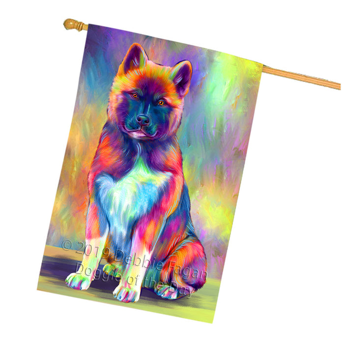 Paradise Wave American Akita Dog House Flag FLG66444