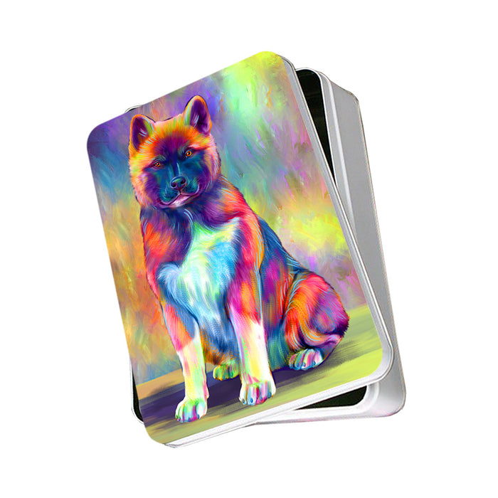Paradise Wave American Akita Dog Photo Storage Tin PITN57433