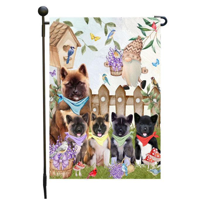 American Akita Dogs Garden Flag: Explore a Variety of Designs, Custom, Personalized, Weather Resistant, Double-Sided, Outdoor Garden Yard Decor for Dog and Pet Lovers