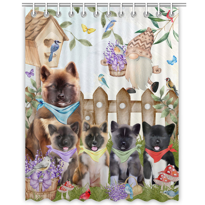 American Akita Shower Curtain, Explore a Variety of Personalized Designs, Custom, Waterproof Bathtub Curtains with Hooks for Bathroom, Dog Gift for Pet Lovers