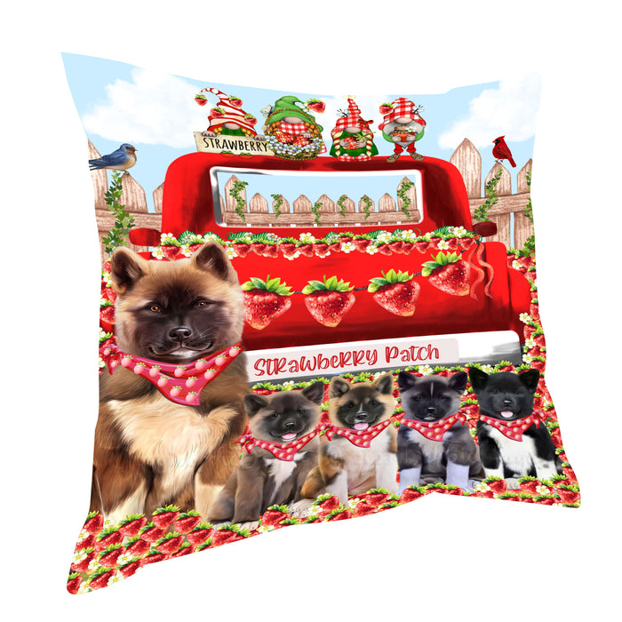 American Akita Pillow: Cushion for Sofa Couch Bed Throw Pillows, Personalized, Explore a Variety of Designs, Custom, Pet and Dog Lovers Gift