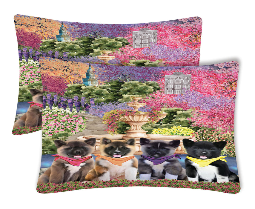 American Akita Pillow Case: Explore a Variety of Designs, Custom, Standard Pillowcases Set of 2, Personalized, Halloween Gift for Pet and Dog Lovers