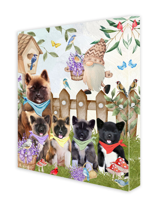 American Akita Dogs Canvas: Explore a Variety of Designs, Custom, Personalized, Digital Art Wall Painting, Ready to Hang Room Decor, Gift for Pet Lovers