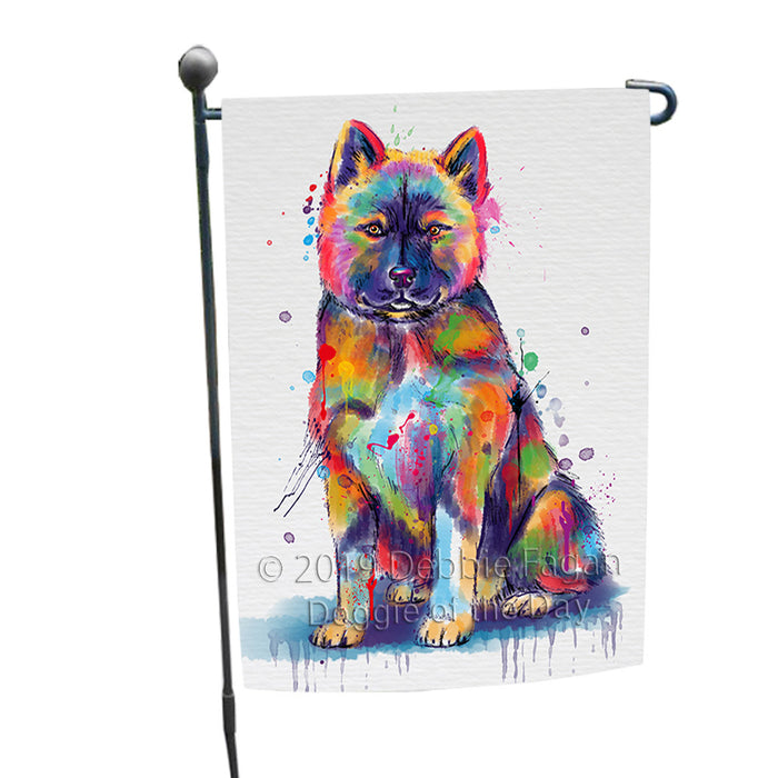 Watercolor American Akita Dog Garden Flag GFLG66346