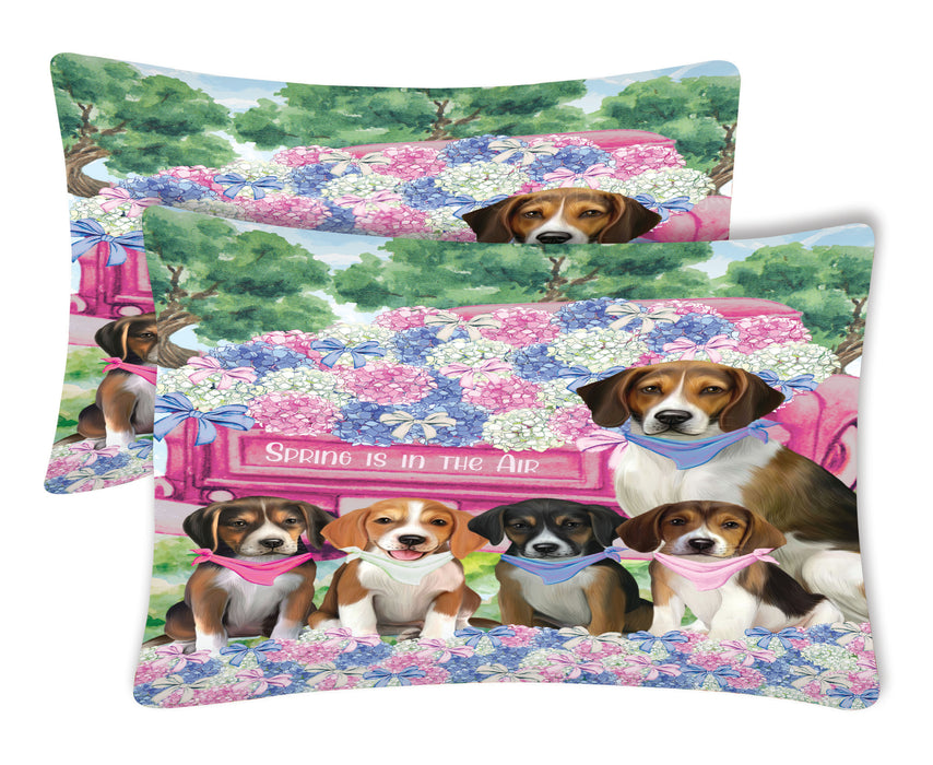 American English Foxhound Pillow Case with a Variety of Designs, Custom, Personalized, Super Soft Pillowcases Set of 2, Dog and Pet Lovers Gifts