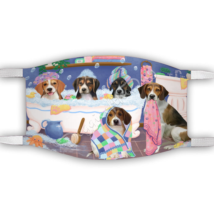 Rub A Dub Dogs In A Tub  American English Foxhound Dogs Face Mask FM49465