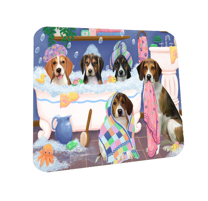 Rub a Dub Dogs in a Tub American English Foxhound Dogs Coasters Set of 4 CSTA58284