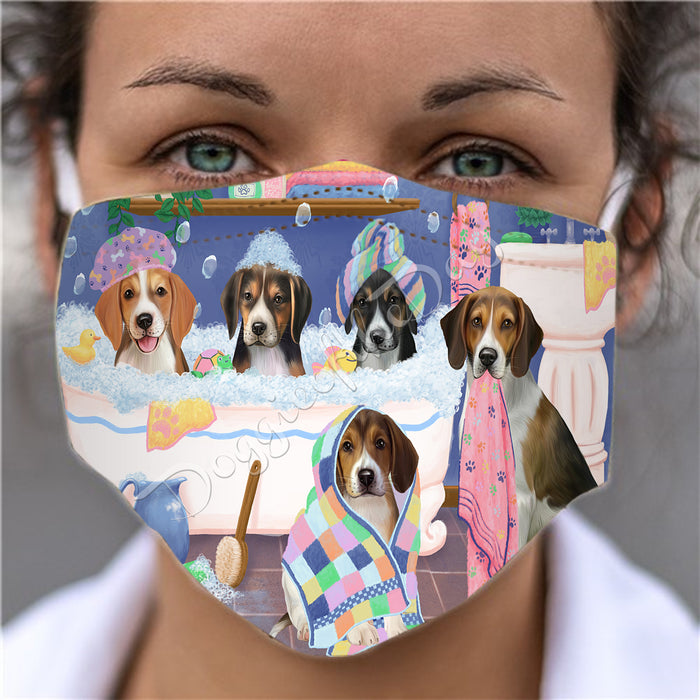 Rub A Dub Dogs In A Tub  American English Foxhound Dogs Face Mask FM49465