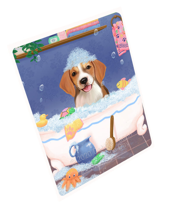 Rub a Dub Dogs in a Tub American English Foxhound Dog Cutting Board - For Kitchen - Scratch & Stain Resistant - Designed To Stay In Place - Easy To Clean By Hand - Perfect for Chopping Meats, Vegetables, CA82946