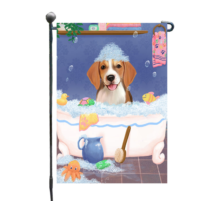 Rub a Dub Dogs in a Tub American English Foxhound Dog Garden Flags Outdoor Decor for Homes and Gardens Double Sided Garden Yard Spring Decorative Vertical Home Flags Garden Porch Lawn Flag for Decorations GFLG67988