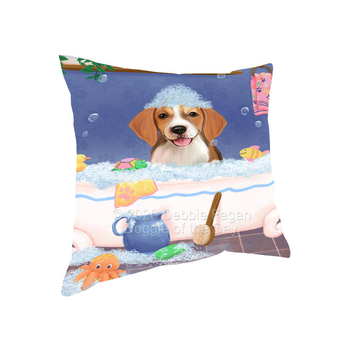 Rub a Dub Dogs in a Tub American English Foxhound Dog Pillow with Top Quality High-Resolution Images - Ultra Soft Pet Pillows for Sleeping - Reversible & Comfort - Ideal Gift for Dog Lover - Cushion for Sofa Couch Bed - 100% Polyester, PILA92314