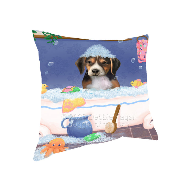 Rub a Dub Dogs in a Tub American English Foxhound Dog Pillow with Top Quality High-Resolution Images - Ultra Soft Pet Pillows for Sleeping - Reversible & Comfort - Ideal Gift for Dog Lover - Cushion for Sofa Couch Bed - 100% Polyester, PILA92317