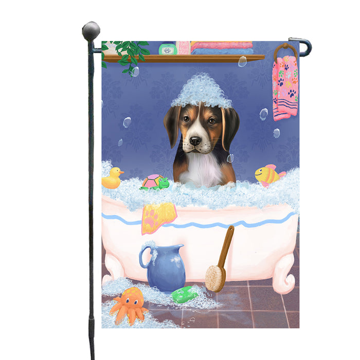 Rub a Dub Dogs in a Tub American English Foxhound Dog Garden Flags Outdoor Decor for Homes and Gardens Double Sided Garden Yard Spring Decorative Vertical Home Flags Garden Porch Lawn Flag for Decorations GFLG67989
