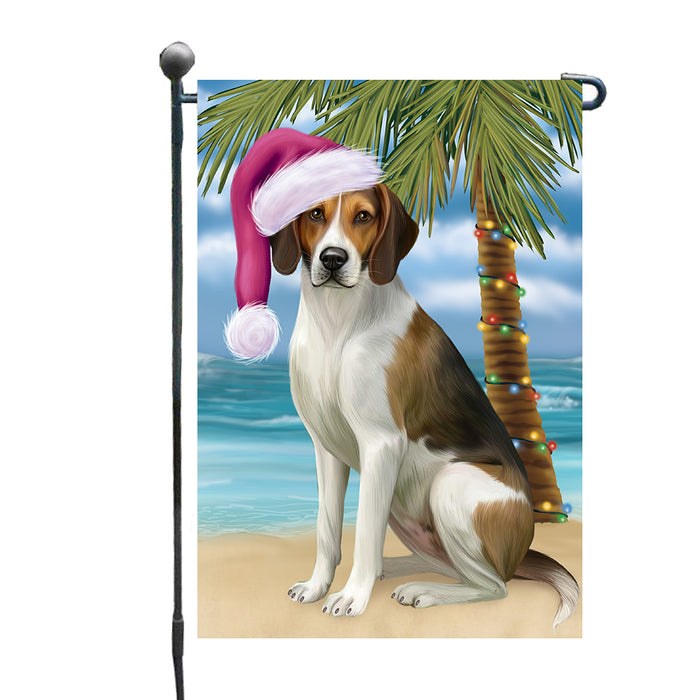 Christmas Summertime Island Tropical Beach American English Foxhound Dog Garden Flags Outdoor Decor for Homes and Gardens Double Sided Garden Yard Spring Decorative Vertical Home Flags Garden Porch Lawn Flag for Decorations GFLG68136