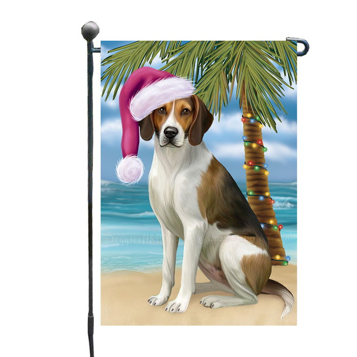 Christmas Summertime Beach American English Foxhound Dog Garden Flags Outdoor Decor for Homes and Gardens Double Sided Garden Yard Spring Decorative Vertical Home Flags Garden Porch Lawn Flag for Decorations GFLG68874