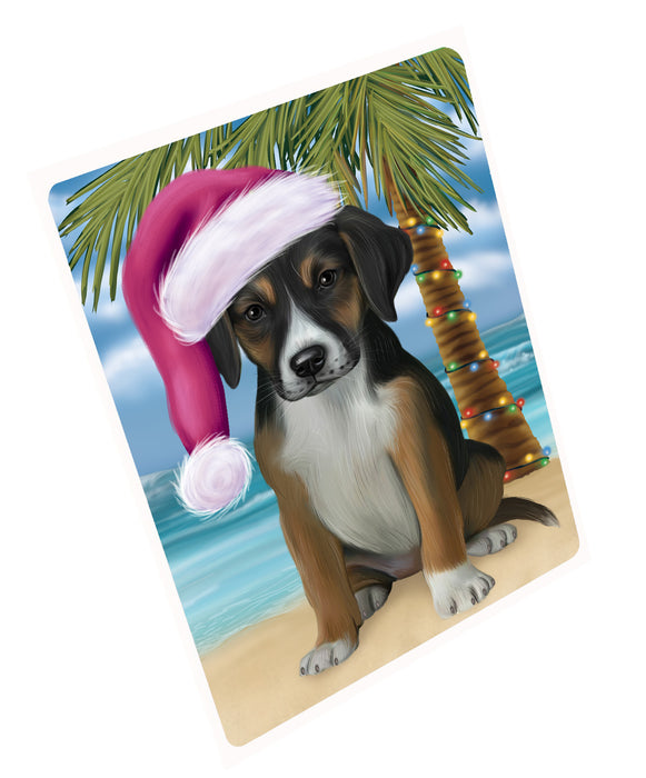 Christmas Summertime Island Tropical Beach American English Foxhound Dog Refrigerator/Dishwasher Magnet - Kitchen Decor Magnet - Pets Portrait Unique Magnet - Ultra-Sticky Premium Quality Magnet RMAG112668