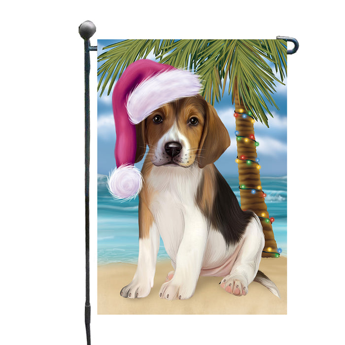Christmas Summertime Island Tropical Beach American English Foxhound Dog Garden Flags Outdoor Decor for Homes and Gardens Double Sided Garden Yard Spring Decorative Vertical Home Flags Garden Porch Lawn Flag for Decorations GFLG68137