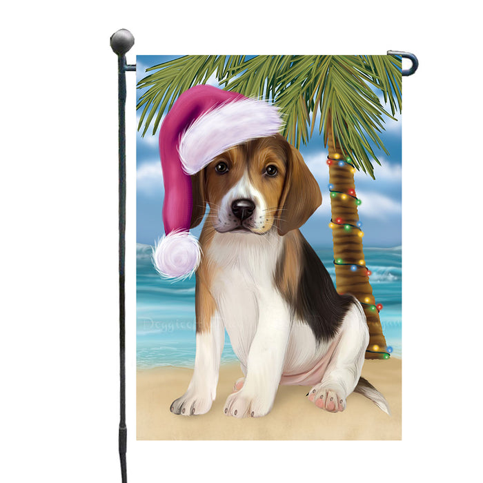 Christmas Summertime Beach American English Foxhound Dog Garden Flags Outdoor Decor for Homes and Gardens Double Sided Garden Yard Spring Decorative Vertical Home Flags Garden Porch Lawn Flag for Decorations GFLG68875