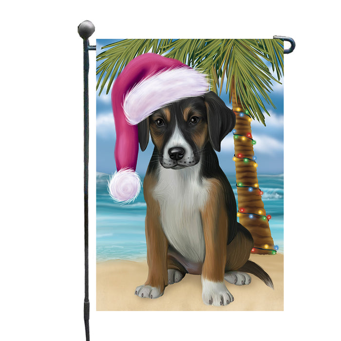 Christmas Summertime Island Tropical Beach American English Foxhound Dog Garden Flags Outdoor Decor for Homes and Gardens Double Sided Garden Yard Spring Decorative Vertical Home Flags Garden Porch Lawn Flag for Decorations GFLG68139