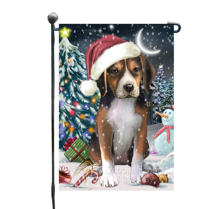 Christmas Holly Jolly American English Foxhound Dog Garden Flags Outdoor Decor for Homes and Gardens Double Sided Garden Yard Spring Decorative Vertical Home Flags Garden Porch Lawn Flag for Decorations GFLG68177