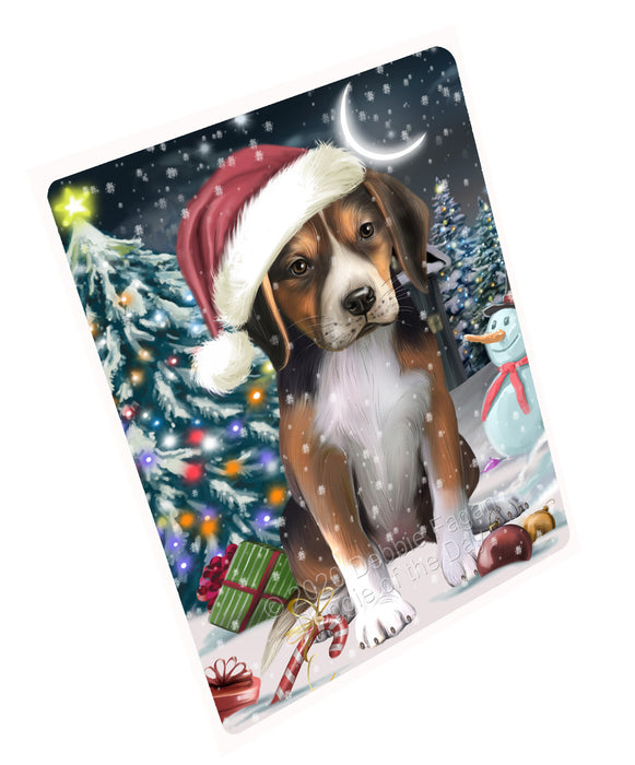 Christmas Holly Jolly American English Foxhound Dog Refrigerator/Dishwasher Magnet - Kitchen Decor Magnet - Pets Portrait Unique Magnet - Ultra-Sticky Premium Quality Magnet RMAG112858