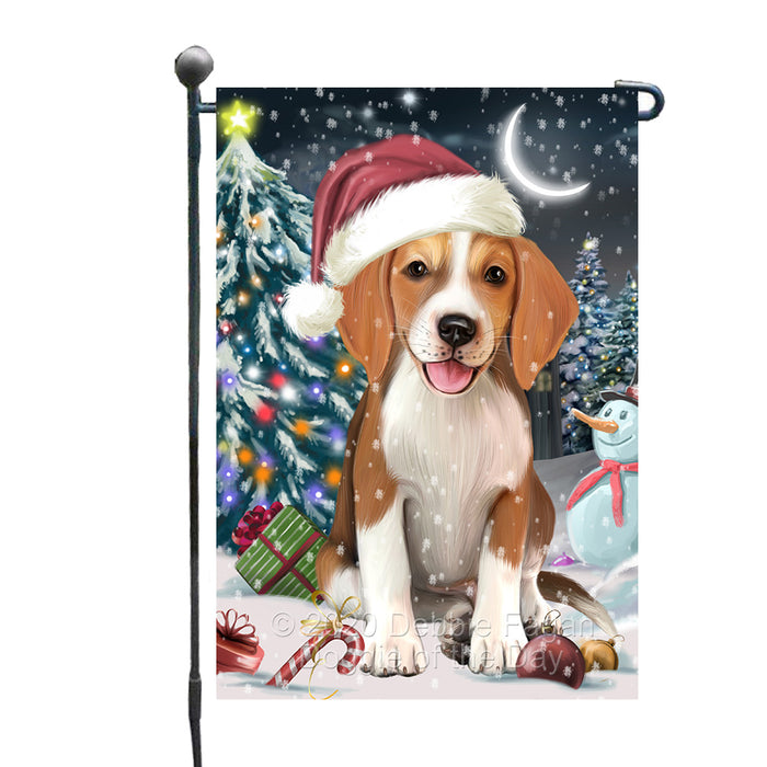 Christmas Holly Jolly American English Foxhound Dog Garden Flags Outdoor Decor for Homes and Gardens Double Sided Garden Yard Spring Decorative Vertical Home Flags Garden Porch Lawn Flag for Decorations GFLG68178