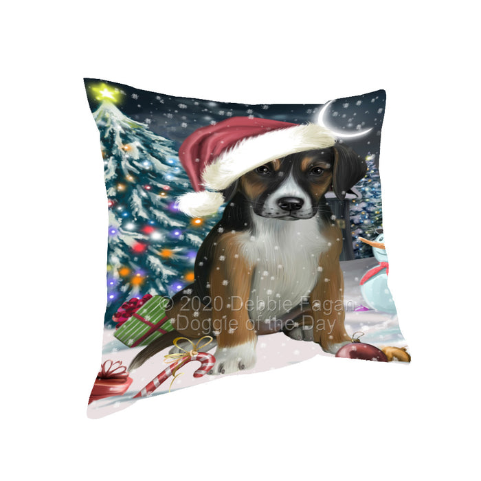 Christmas Holly Jolly American English Foxhound Dog Pillow with Top Quality High-Resolution Images - Ultra Soft Pet Pillows for Sleeping - Reversible & Comfort - Ideal Gift for Dog Lover - Cushion for Sofa Couch Bed - 100% Polyester, PILA92887