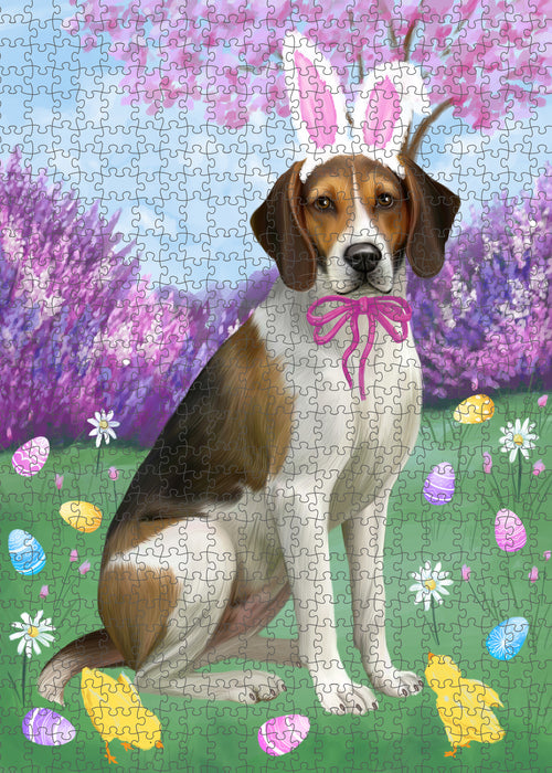 Easter holiday American English Foxhound Dog Portrait Jigsaw Puzzle for Adults Animal Interlocking Puzzle Game Unique Gift for Dog Lover's with Metal Tin Box PZL793