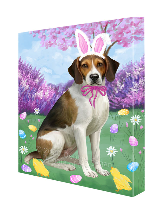 Easter holiday American English Foxhound Dog Canvas Wall Art - Premium Quality Ready to Hang Room Decor Wall Art Canvas - Unique Animal Printed Digital Painting for Decoration CVS498