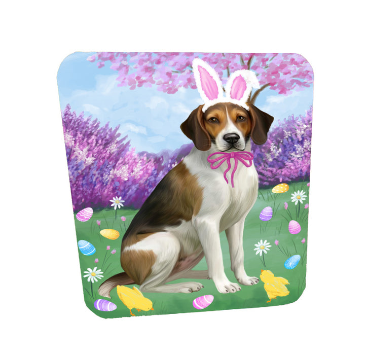 Easter holiday American English Foxhound Dog Coasters Set of 4 CSTA58571