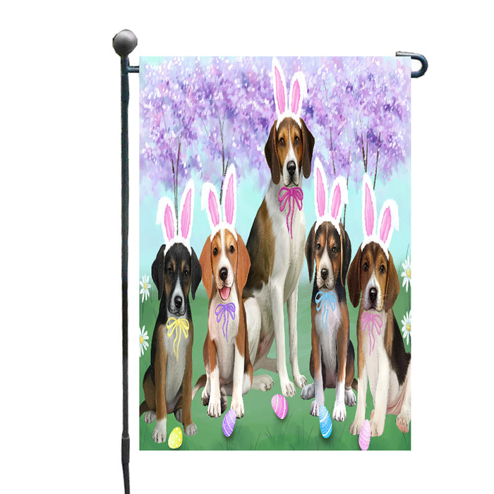 Easter Holiday American English Foxhound Dogs Garden Flags Outdoor Decor for Homes and Gardens Double Sided Garden Yard Spring Decorative Vertical Home Flags Garden Porch Lawn Flag for Decorations