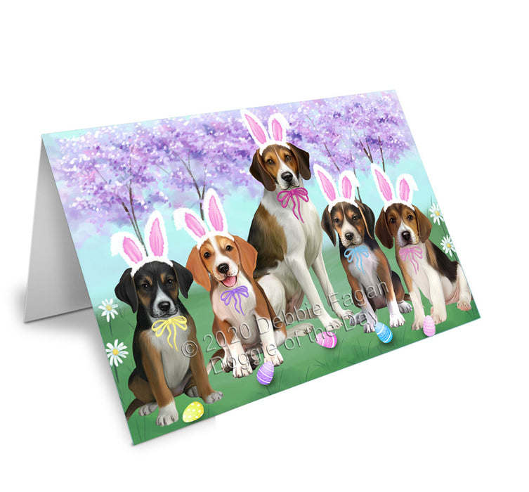 Easter Holiday American English Foxhound Dogs Handmade Artwork Assorted Pets Greeting Cards and Note Cards with Envelopes for All Occasions and Holiday Seasons