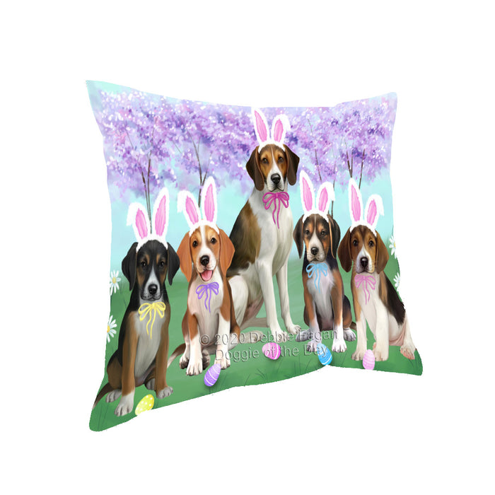 Easter Holiday American English Foxhound Dogs Pillow with Top Quality High-Resolution Images - Ultra Soft Pet Pillows for Sleeping - Reversible & Comfort - Ideal Gift for Dog Lover - Cushion for Sofa Couch Bed - 100% Polyester