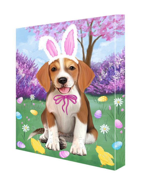 Easter holiday American English Foxhound Dog Canvas Wall Art - Premium Quality Ready to Hang Room Decor Wall Art Canvas - Unique Animal Printed Digital Painting for Decoration CVS499