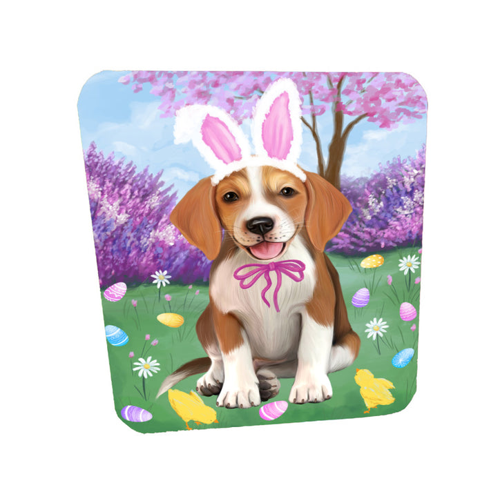 Easter holiday American English Foxhound Dog Coasters Set of 4 CSTA58572
