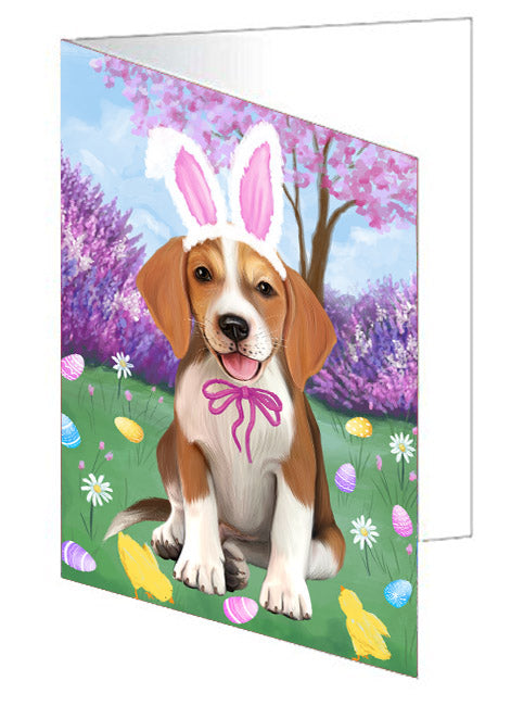 Easter holiday American English Foxhound Dog Handmade Artwork Assorted Pets Greeting Cards and Note Cards with Envelopes for All Occasions and Holiday Seasons