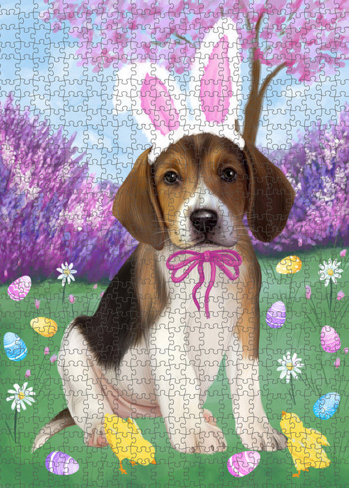 Easter holiday American English Foxhound Dog Portrait Jigsaw Puzzle for Adults Animal Interlocking Puzzle Game Unique Gift for Dog Lover's with Metal Tin Box PZL795