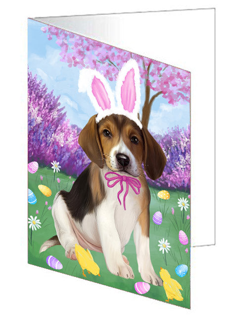 Easter holiday American English Foxhound Dog Handmade Artwork Assorted Pets Greeting Cards and Note Cards with Envelopes for All Occasions and Holiday Seasons