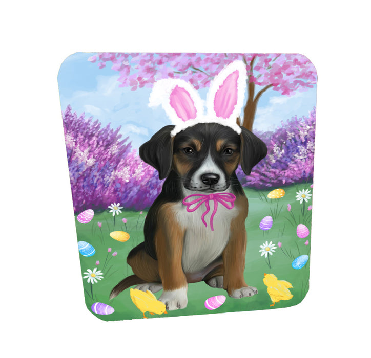 Easter holiday American English Foxhound Dog Coasters Set of 4 CSTA58574